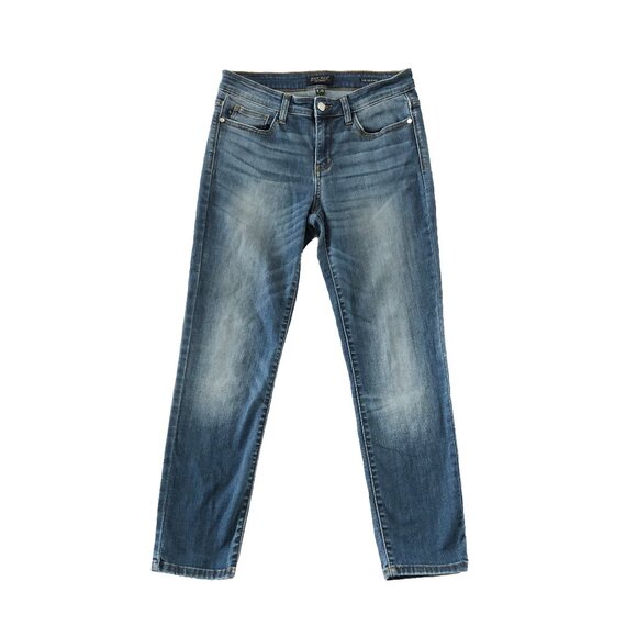 Judy Blue Jeans Womens 9/29 Relaxed Fit Stretch Crop Ankle Mid Rise Med Washed - Picture 1 of 8